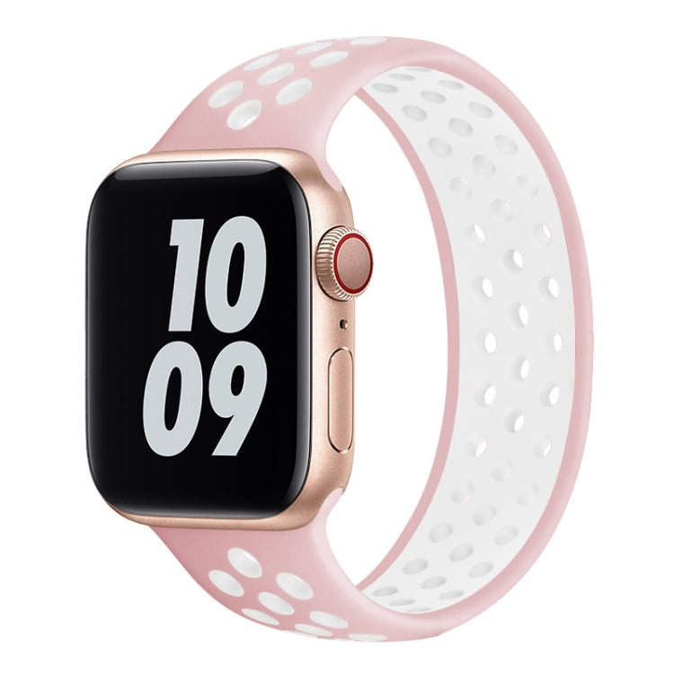 Cinturino elastico in silicone per Apple Watch Series 6 e SE e 5 e 4 44 mm / 3 e 2 e 1 42 mm, 150mm (Black White), 150mm (Black Red), 150mm (Light Pink White), 150mm (Blue White), 150mm (Grey Black), 160mm (Black White), 160mm (Black Red)              ...