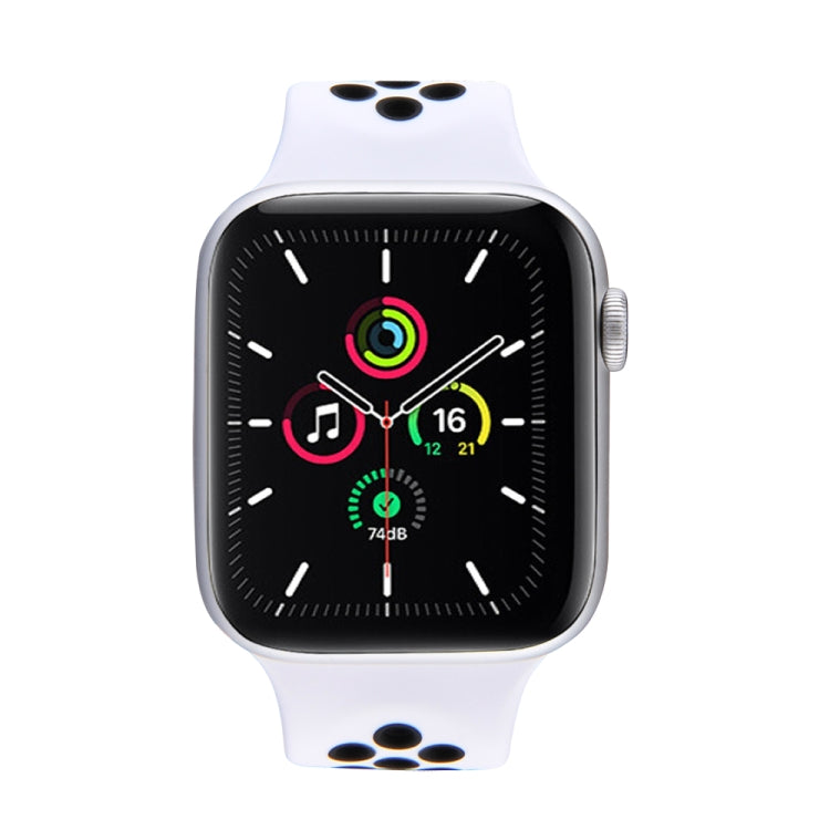 Cinturino elastico in silicone per Apple Watch Series 6 e SE e 5 e 4 40 mm / 3 e 2 e 1 38 mm, lunghezza: 160 mm, 160mm (White Black), 160mm (Black), 160mm (Black Yellow), 160mm (Black Grey), 160mm (Red Black), 160mm (Black White), 160mm (Black Red)    ...