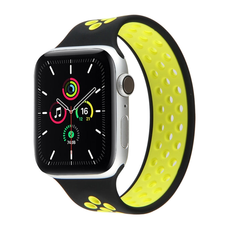 Cinturino elastico in silicone per Apple Watch Series 6 e SE e 5 e 4 40 mm / 3 e 2 e 1 38 mm, lunghezza: 160 mm, 160mm (White Black), 160mm (Black), 160mm (Black Yellow), 160mm (Black Grey), 160mm (Red Black), 160mm (Black White), 160mm (Black Red)    ...