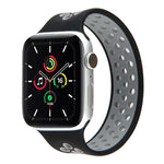 Cinturino elastico in silicone per Apple Watch Series 6 e SE e 5 e 4 40 mm / 3 e 2 e 1 38 mm, lunghezza: 160 mm, 160mm (White Black), 160mm (Black), 160mm (Black Yellow), 160mm (Black Grey), 160mm (Red Black), 160mm (Black White), 160mm (Black Red)    ...