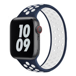 Cinturino elastico in silicone per Apple Watch Series 6 e SE e 5 e 4 40 mm / 3 e 2 e 1 38 mm, lunghezza: 160 mm, 160mm (White Black), 160mm (Black), 160mm (Black Yellow), 160mm (Black Grey), 160mm (Red Black), 160mm (Black White), 160mm (Black Red)    ...