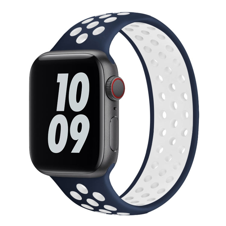 Cinturino elastico in silicone per Apple Watch Series 6 e SE e 5 e 4 40 mm / 3 e 2 e 1 38 mm, lunghezza: 160 mm, 160mm (White Black), 160mm (Black), 160mm (Black Yellow), 160mm (Black Grey), 160mm (Red Black), 160mm (Black White), 160mm (Black Red)    ...