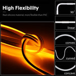 CJ-1206 12V 6A 5m IP65 Striscia luminosa a LED al neon in silicone impermeabile, spina americana