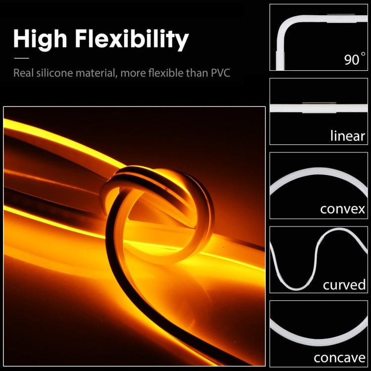 CJ-1206 12V 6A 5m IP65 Striscia luminosa a LED al neon in silicone impermeabile, spina americana