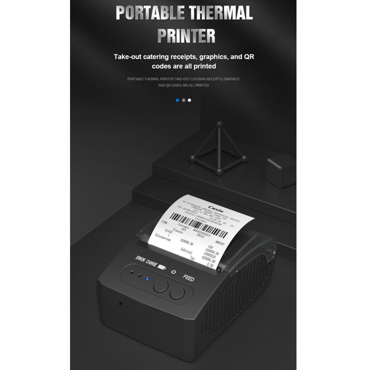 Stampante termica portatile Bluetooth 58mm per ricevute
