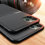 Classic Tilt Strip Grain Custodia magnetica antiurto per PC + TPU, For iPhone 6, For iPhone 6 Plus, For iPhone SE 2022 / SE 2020 / 8 / 7, For iPhone 8 Plus / 7 Plus, For iPhone 11, For iPhone 11 Pro