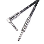 Cavo audio per chitarra elettrica 6,35 mm spina dritta-gomito