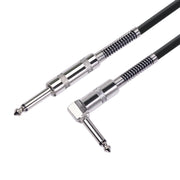 Cavo audio per chitarra elettrica 6,35 mm spina dritta-gomito
