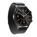M98 Schermo a colori IPS da 1,28 pollici IP67 Orologio intelligente impermeabile, supporto monitor del sonno / cardiofrequenzimetro / chiamata Bluetooth, stile: cinturino in acciaio, Steel Strap(Black), Steel Strap(Silver)