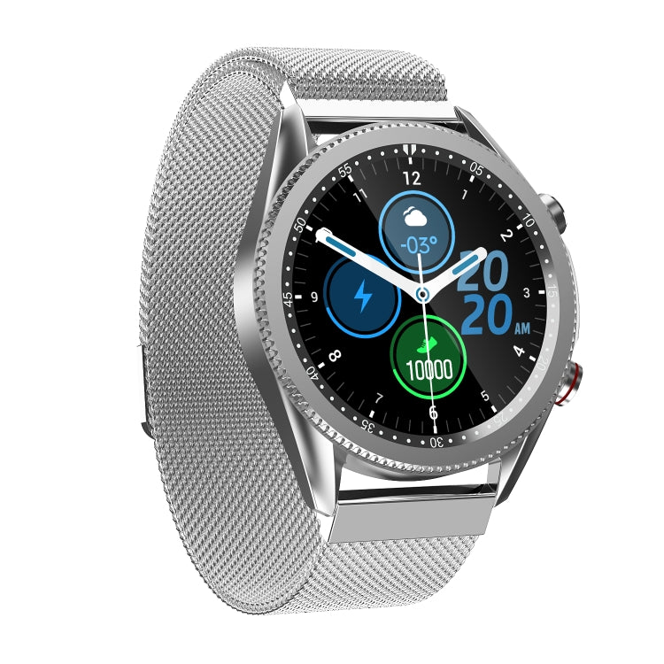 M98 Schermo a colori IPS da 1,28 pollici IP67 Orologio intelligente impermeabile, supporto monitor del sonno / cardiofrequenzimetro / chiamata Bluetooth, stile: cinturino in acciaio, Steel Strap(Black), Steel Strap(Silver)