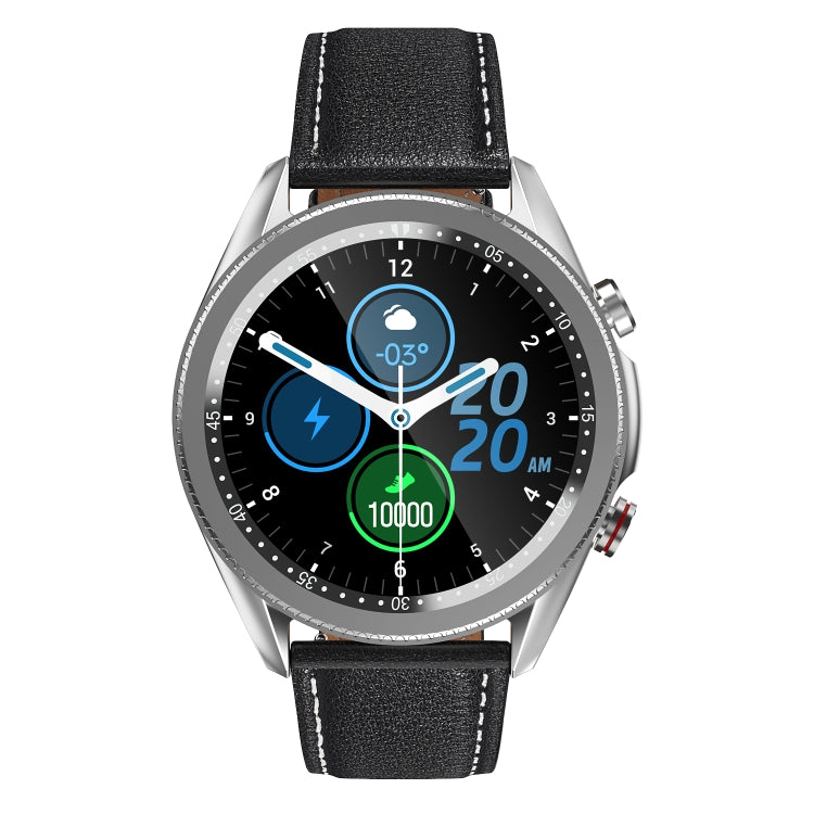M98 Schermo a colori IPS da 1,28 pollici IP67 Orologio intelligente impermeabile, supporto monitor del sonno / cardiofrequenzimetro / chiamata Bluetooth, stile: cinturino in pelle, Leather Strap(Silver), Leather Strap(Black)