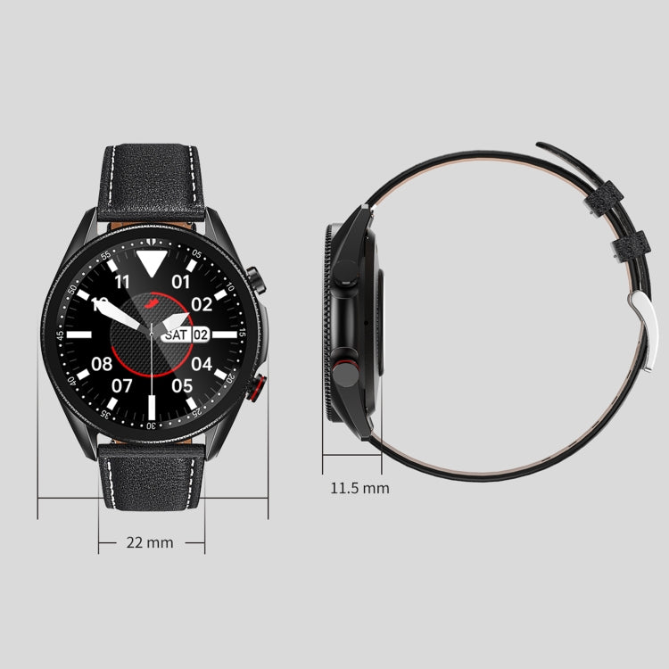 M98 Schermo a colori IPS da 1,28 pollici IP67 Orologio intelligente impermeabile, supporto monitor del sonno / cardiofrequenzimetro / chiamata Bluetooth, stile: cinturino in pelle, Leather Strap(Silver), Leather Strap(Black)