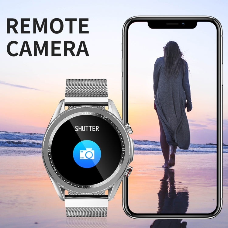 M98 Schermo a colori IPS da 1,28 pollici IP67 Orologio intelligente impermeabile, supporto monitor del sonno / cardiofrequenzimetro / chiamata Bluetooth, stile: cinturino in pelle, Leather Strap(Silver), Leather Strap(Black)