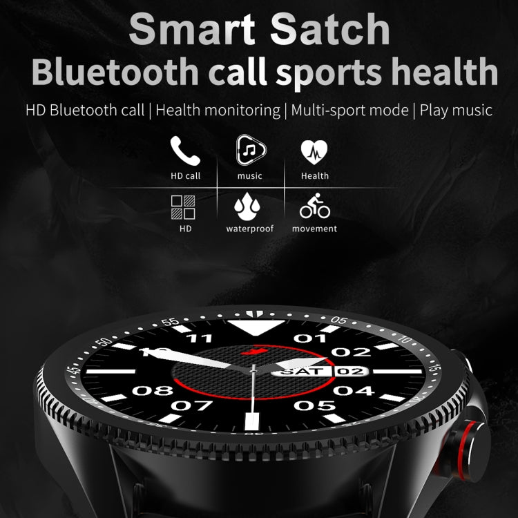 M98 Schermo a colori IPS da 1,28 pollici IP67 Orologio intelligente impermeabile, supporto monitor del sonno / cardiofrequenzimetro / chiamata Bluetooth, stile: cinturino in pelle, Leather Strap(Silver), Leather Strap(Black)