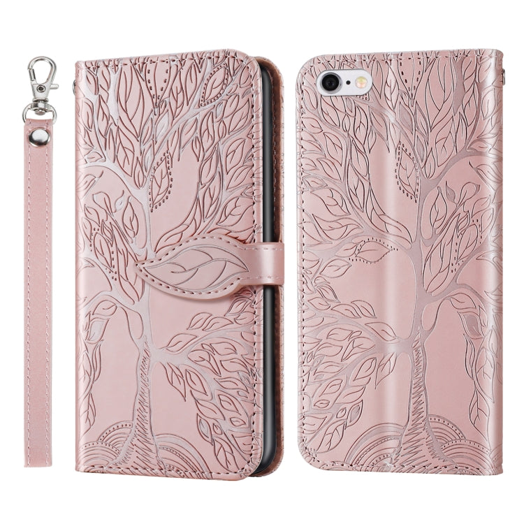Custodia portafoglio in pelle Life of Tree per iPhone