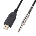 Cavo USB a jack 6,35 mm per chitarra elettrica 2-3 metri