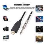 Cavo USB a jack 6,35 mm per chitarra elettrica 2-3 metri