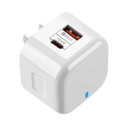 Adattatore di alimentazione per caricabatterie da viaggio a doppia porta PD + QC 3.0 da 20 W,, US Plug, EU Plug, UK Plug