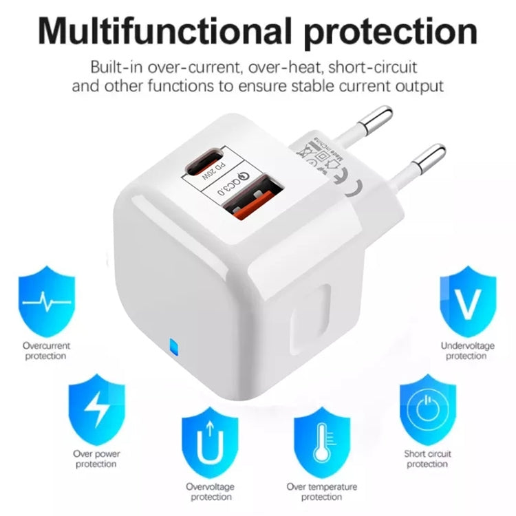 Adattatore doppia porta PD QC 3.0 20W plug US EU UK