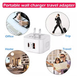 Adattatore doppia porta PD QC 3.0 20W plug US EU UK