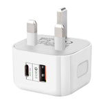 Adattatore doppia porta PD QC 3.0 20W plug US EU UK