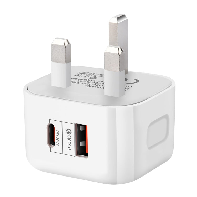 Adattatore doppia porta PD QC 3.0 20W plug US EU UK