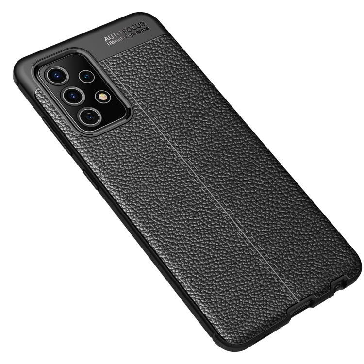 Custodia antiurto in TPU con texture Litchi, For Samsung Galaxy A52 5G, For Samsung Galaxy A72 5G