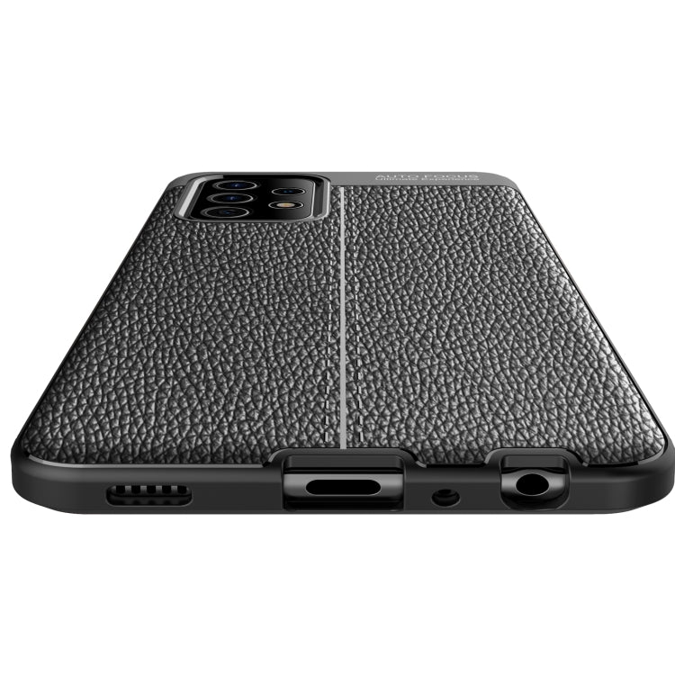 Custodia antiurto in TPU con texture Litchi, For Samsung Galaxy A52 5G, For Samsung Galaxy A72 5G