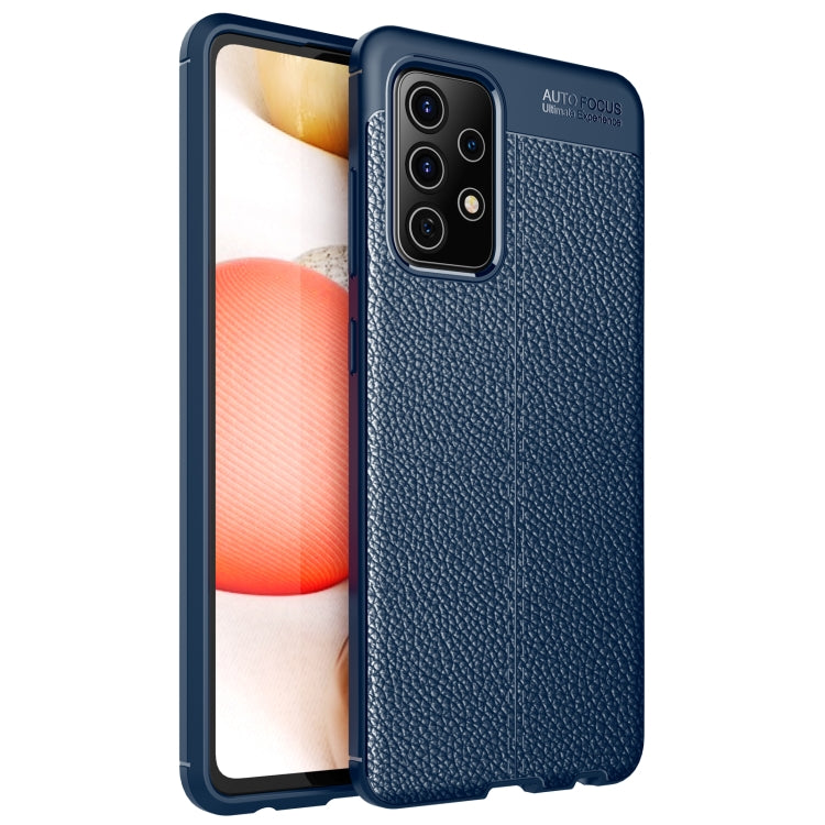 Custodia antiurto in TPU con texture Litchi, For Samsung Galaxy A52 5G, For Samsung Galaxy A72 5G