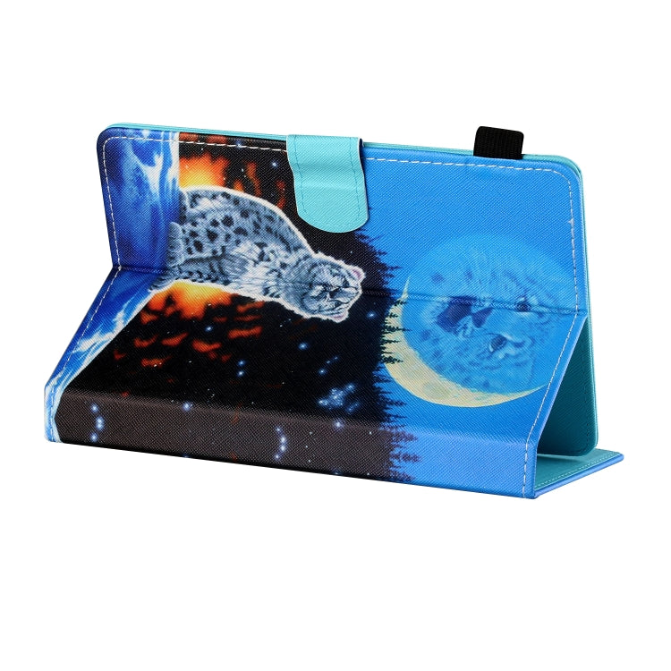 Filo da cucito Custodia in pelle piatta verniciata orizzontale con copri penna e striscia antiscivolo e slot per schede e supporto, For 7 inch Tablet PC Universal, For 8 inch Tablet PC Universal