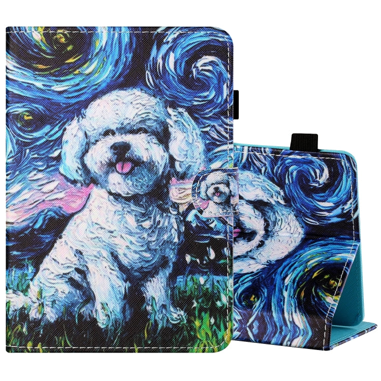 Filo da cucito Custodia in pelle piatta verniciata orizzontale con copri penna e striscia antiscivolo e slot per schede e supporto, For 7 inch Tablet PC Universal, For 8 inch Tablet PC Universal