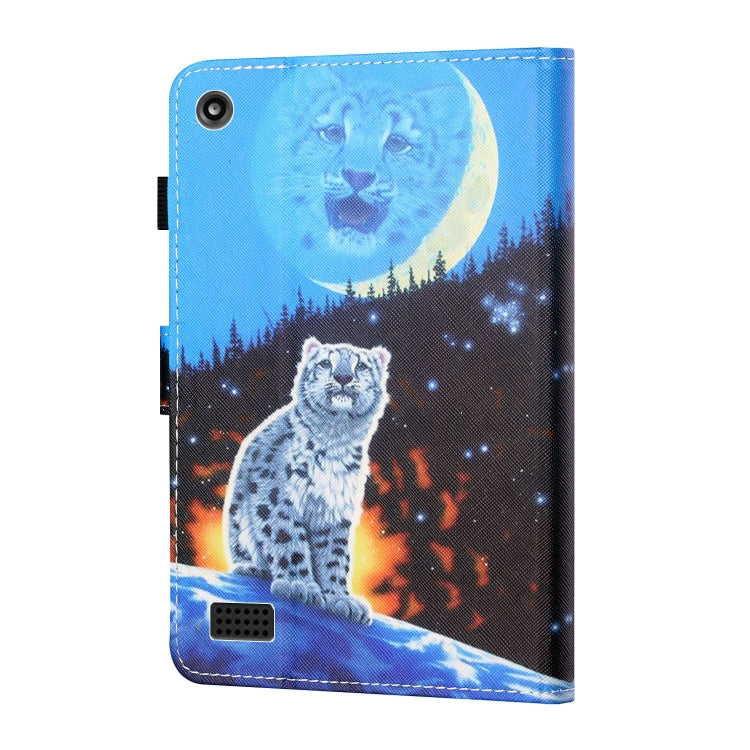 Filo da cucito Custodia in pelle piatta verniciata orizzontale con copri penna e striscia antiscivolo e slot per schede e supporto, For Amazon Kindle Fire 7 2019 / 2017 / 2015, For Samsung Galaxy Tab A 10.1 (2019) T510 / T515