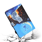 Filo da cucito Custodia in pelle piatta verniciata orizzontale con copri penna e striscia antiscivolo e slot per schede e supporto, For Amazon Kindle Fire 7 2019 / 2017 / 2015, For Samsung Galaxy Tab A 10.1 (2019) T510 / T515