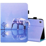 Filo da cucito Custodia in pelle piatta verniciata orizzontale con copri penna e striscia antiscivolo e slot per schede e supporto, For Amazon Kindle Fire 7 2019 / 2017 / 2015, For Samsung Galaxy Tab A 10.1 (2019) T510 / T515