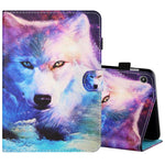 Filo da cucito Custodia in pelle piatta verniciata orizzontale con copri penna e striscia antiscivolo e slot per schede e supporto, For Amazon Kindle Fire 7 2019 / 2017 / 2015, For Samsung Galaxy Tab A 10.1 (2019) T510 / T515