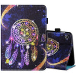 Filo da cucito Custodia in pelle piatta verniciata orizzontale con copri penna e striscia antiscivolo e slot per schede e supporto, For Amazon Kindle Fire 7 2019 / 2017 / 2015, For Samsung Galaxy Tab A 10.1 (2019) T510 / T515