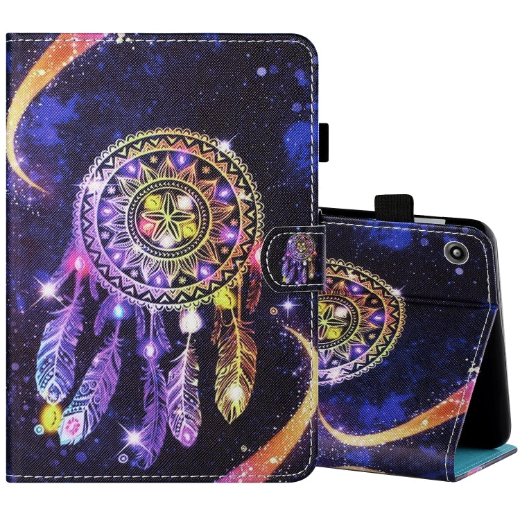 Filo da cucito Custodia in pelle piatta verniciata orizzontale con copri penna e striscia antiscivolo e slot per schede e supporto, For Amazon Kindle Fire 7 2019 / 2017 / 2015, For Samsung Galaxy Tab A 10.1 (2019) T510 / T515