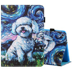 Filo da cucito Custodia in pelle piatta verniciata orizzontale con copri penna e striscia antiscivolo e slot per schede e supporto, For Amazon Kindle Fire 7 2019 / 2017 / 2015, For Samsung Galaxy Tab A 10.1 (2019) T510 / T515