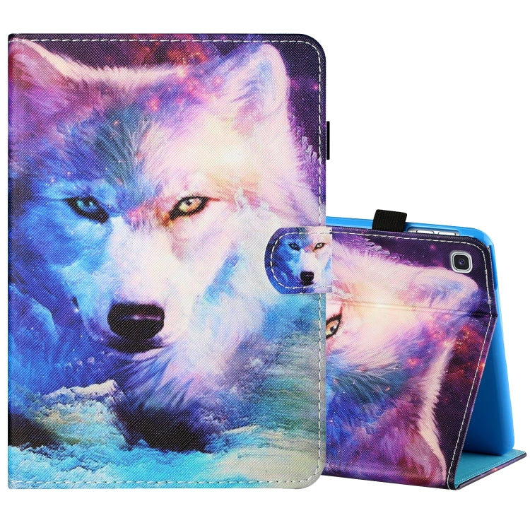 Filo da cucito Custodia in pelle piatta verniciata orizzontale con copri penna e striscia antiscivolo e slot per schede e supporto, For Amazon Kindle Fire 7 2019 / 2017 / 2015, For Samsung Galaxy Tab A 10.1 (2019) T510 / T515
