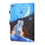 Filo da cucito Custodia in pelle piatta verniciata orizzontale con copri penna e striscia antiscivolo e slot per schede e supporto, For Samsung Galaxy Tab A 8.0 (2019) T290 / T295