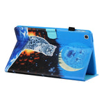 Filo da cucito Custodia in pelle piatta verniciata orizzontale con copri penna e striscia antiscivolo e slot per schede e supporto, For Samsung Galaxy Tab A 8.0 (2019) T290 / T295