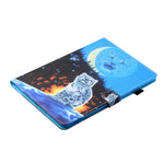 Filo da cucito Custodia in pelle piatta verniciata orizzontale con copri penna e striscia antiscivolo e slot per schede e supporto, For Samsung Galaxy Tab A 8.0 (2019) T290 / T295