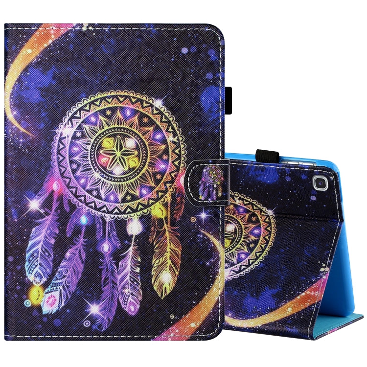 Filo da cucito Custodia in pelle piatta verniciata orizzontale con copri penna e striscia antiscivolo e slot per schede e supporto, For Samsung Galaxy Tab A 8.0 (2019) T290 / T295