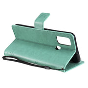 Custodia in pelle sintetica a vibrazione orizzontale con motivo ad albero e gatto con supporto e fessure per carte, portafoglio e cordino, For OPPO A53(2020) / A32, For Nokia 2.4