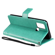 Custodia in pelle sintetica a vibrazione orizzontale con motivo ad albero e gatto con supporto e fessure per carte, portafoglio e cordino, For OPPO Realme 7i / C17, For Xiaomi Mi 10T / 10T Pro