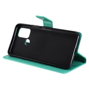 Custodia in pelle sintetica a vibrazione orizzontale con motivo ad albero e gatto con supporto e fessure per carte, portafoglio e cordino, For OPPO Realme 7i / C17, For Xiaomi Mi 10T / 10T Pro