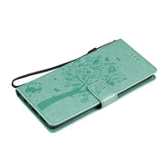 Custodia in pelle sintetica a vibrazione orizzontale con motivo ad albero e gatto con supporto e fessure per carte, portafoglio e cordino, For OPPO Reno4 Pro 4G, For OnePlus 8T