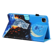 Filo da cucito Custodia in pelle piatta verniciata orizzontale con copripenna e striscia antiscivolo e slot per schede e supporto e funzione Sleep / Wake-up, For iPad Air 2022 / 2020 10.9