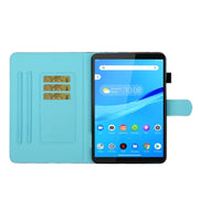 Filo da cucito Custodia in pelle piatta verniciata orizzontale con copripenna e striscia antiscivolo e slot per schede e supporto e funzione Sleep / Wake-up, For Lenovo Tab FHD M10 Plus X606F