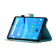 Filo da cucito Custodia in pelle piatta verniciata orizzontale con copripenna e striscia antiscivolo e slot per schede e supporto e funzione Sleep / Wake-up, For Lenovo Tab FHD M10 Plus X606F